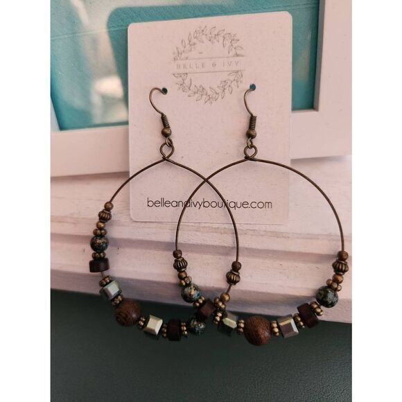 Boho Hoop Earrings - Picture 1 of 1